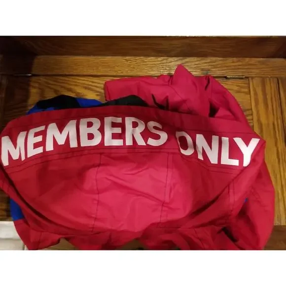 Members Only Men XL Tracksuit Color Block Lined Windbreaker Jacket Hood Vintage - Picture 5 of 16